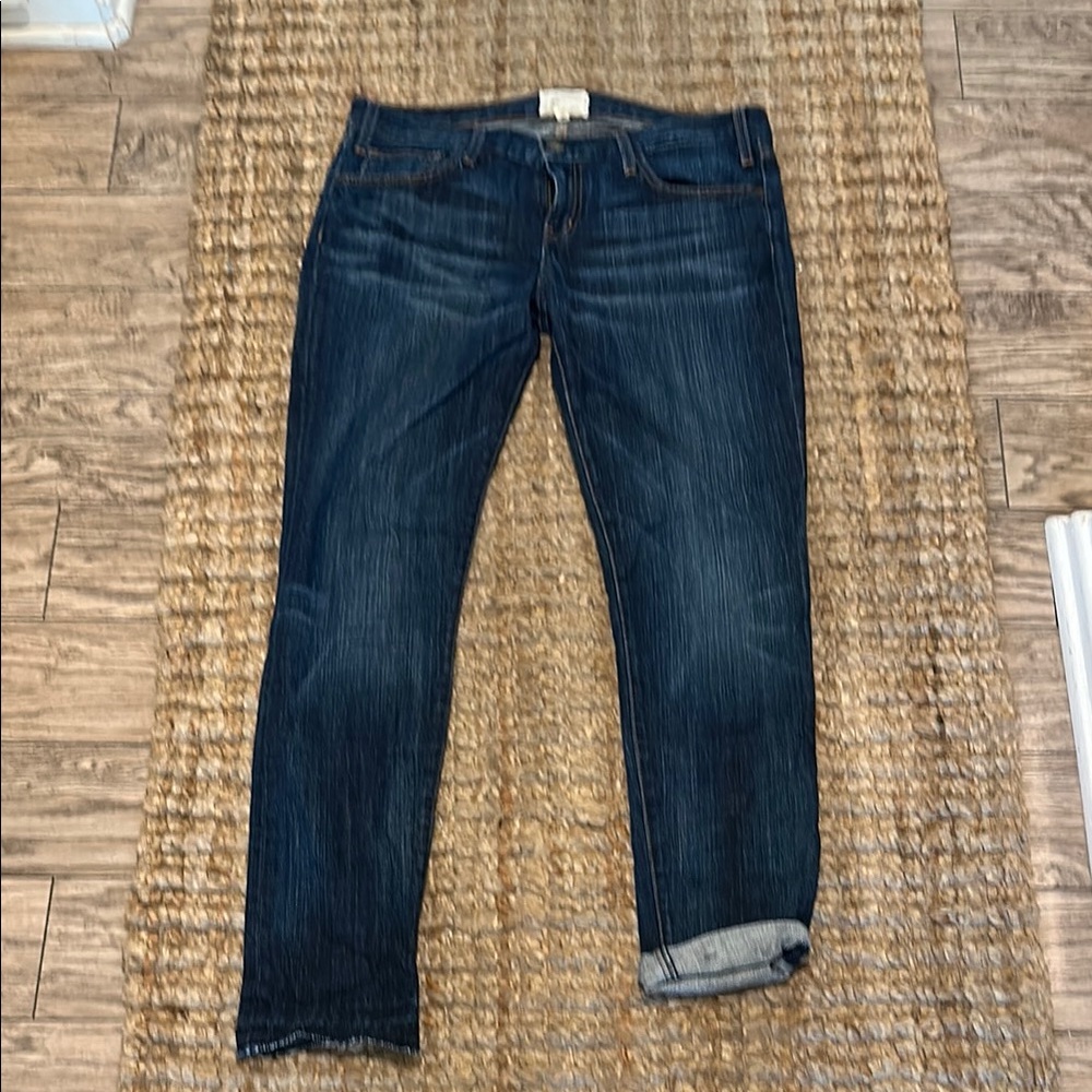 Current/Elliott Blue Skinny Jeans with Classic Twill Weave